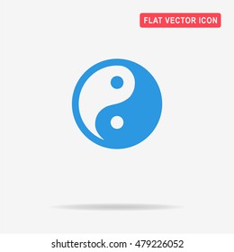 Yin and yang icon. Vector concept illustration for design.