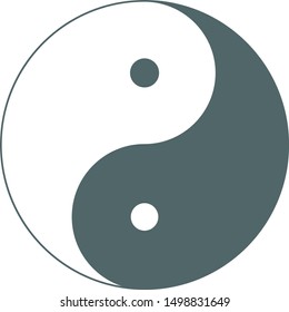 Yin yang icon. Vector illustration