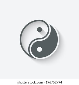 Yin yang icon - vector illustration. eps 10