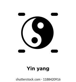 Yin yang icon vector isolated on white background, logo concept of Yin yang sign on transparent background, filled black symbol