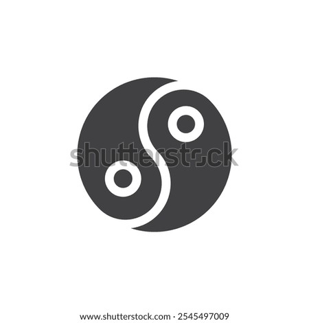 Yin Yang icon Vector logo outline