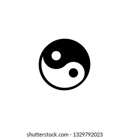 yin yang icon vector. yin yang sign on white background. yin yang icon for web and app