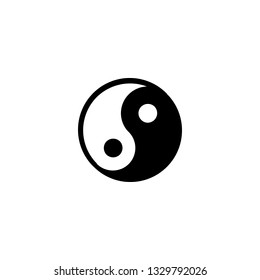 yin yang icon vector. yin yang sign on white background. yin yang icon for web and app