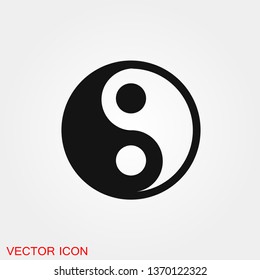 Yin Yang icon vector sign symbol for design