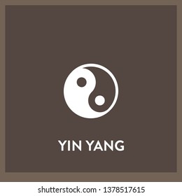 yin yang icon vector. yin yang sign on white background. yin yang icon for web and app