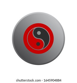 Yin Yang Icon vector sign isolated for graphic and web design. Yin Yang symbol template color editable on white background.