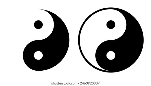 yin yang icon vector. symbol, sign