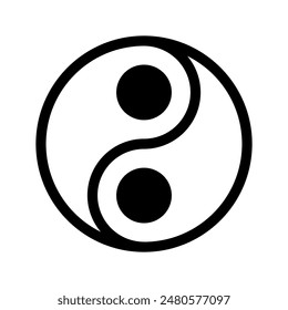 Yin And Yang Icon Vector Symbol Design Illustration