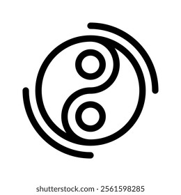 Yin And Yang Icon Vector Symbol Design Illustration