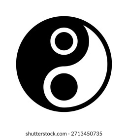 Yin Yang Icon Vector Symbol Design Illustration