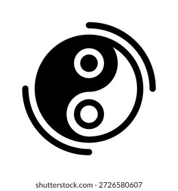 Ilustración de diseño de símbolo de Vector de icono de yin y yang