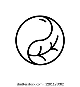 yin yang icon vector template
