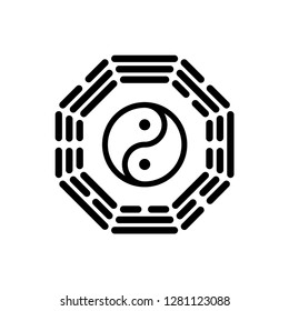 yin yang icon vector template