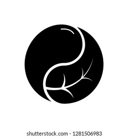 yin yang icon vector template