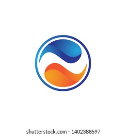 Yin yang icon vector template