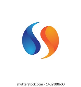 Yin yang icon vector template