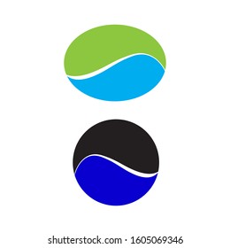 
Yin yang icon vector template