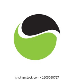 Yin yang icon vector template