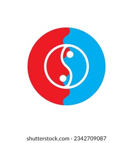 yin yang icono gráfico de plantillas de vector diseño