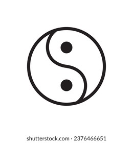 Yin yang icon. Yin-yang  flat sign design. Yin ang Yang symbol pictogram. UX UI icon