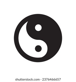 Yin yang icon. Yin-yang  flat sign design. Yin ang Yang symbol pictogram. UX UI icon