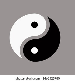 Yin yang icon,vector illustration. Flat design style. vector yin yang icon illustration isolated on White background, yin yang icon Eps10. yin yang icons graphic design vector symbols.