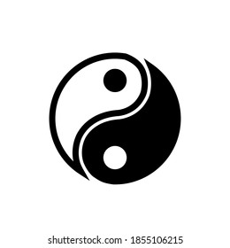 Yin yang icon,vector illustration. Flat design style. vector yin yang icon illustration isolated on White background, yin yang icon Eps10. yin yang icons graphic design vector symbols.