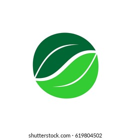 Yin Yang Leaf Logo design