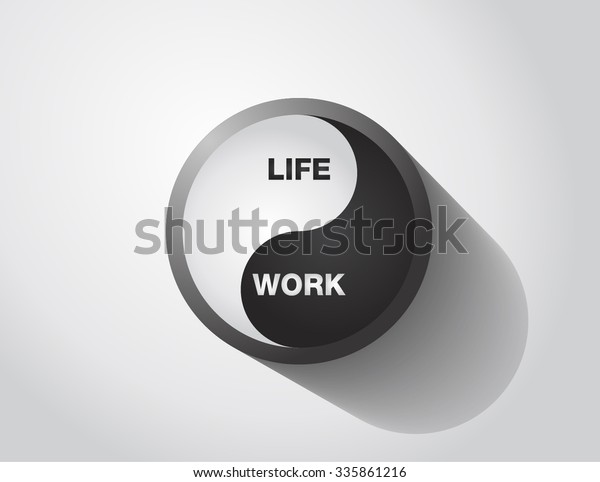 Yin Yang Life Work Symbol Concept Stock Vector Royalty Free - 