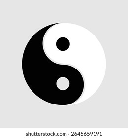 Ícone da linha Yin yang. Símbolo do ícone Yin Yang .