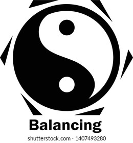 yin yang logo design. vector illustration