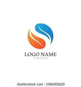 Yin yang logo icon vector