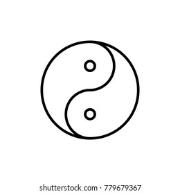 Yin yang logo symbol icon