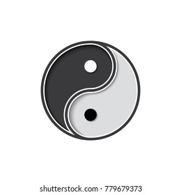Yin yang logo symbol icon
