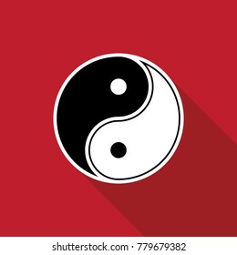 Yin yang logo symbol icon