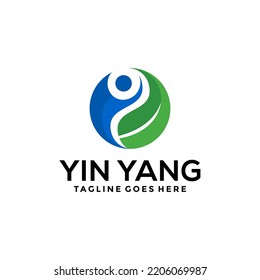 Yin Yang Logo Template Design Creative idea 