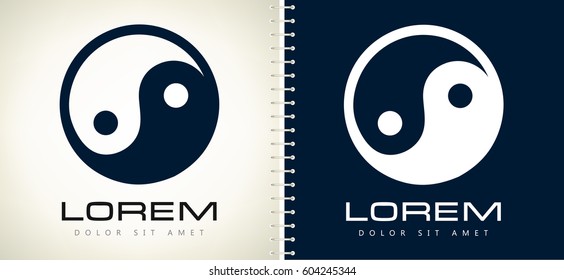 Yin Yang logo vector design