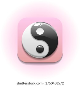 Yin Yang Logo Vector Icon Symbol