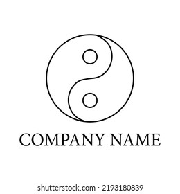 Yin Yang Logo. Vector illustration