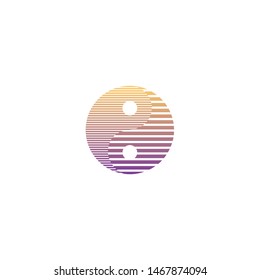 Yin Yang logotype, icon, vector illustration