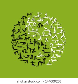 Yin Yang made from yoga asana for your design