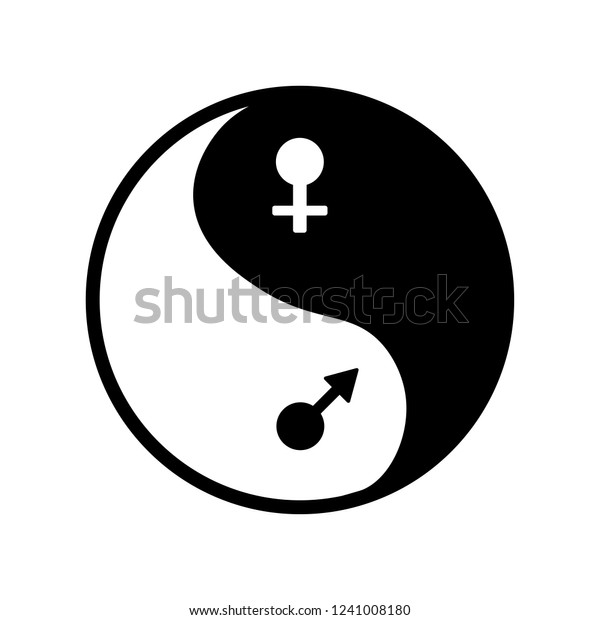 Yin Yang Male Female Icon Stock Vector Royalty Free 1241008180