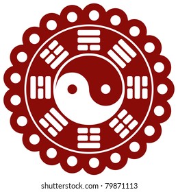 Yin Yang Mandala Sign