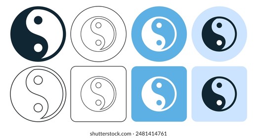 yin yang , meditation Japanese Korean Chinese Balance and harmony. Logo of meditation, karma, buddhism  sign icon symbol ui and ux design, glyphs and stroke line icon