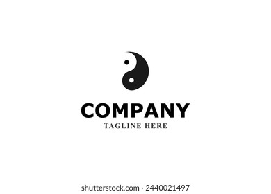 yin and yang minimal logo