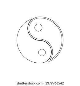 yin yang outline icon. Signs and symbols can be used for web, logo, mobile app, UI, UX