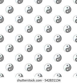 Yin Yang pattern. Cartoon illustration of Yin Yang vector pattern for web