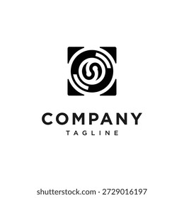 Yin Yang Record Logo Icon Vector