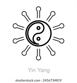 Yin Yang and religion icon concept
