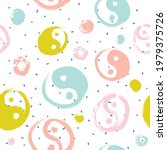 Yin yang seamless pattern Creative background for fabric and textile